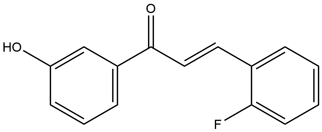 (2E)-3-(2-Fluorophenyl)-1-(3-hydroxyphenyl)-2-propen-1-one Structure