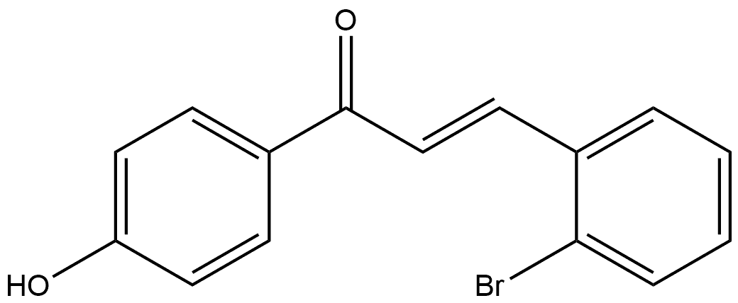 (2E)-3-(2-Bromophenyl)-1-(4-hydroxyphenyl)-2-propen-1-one Structure