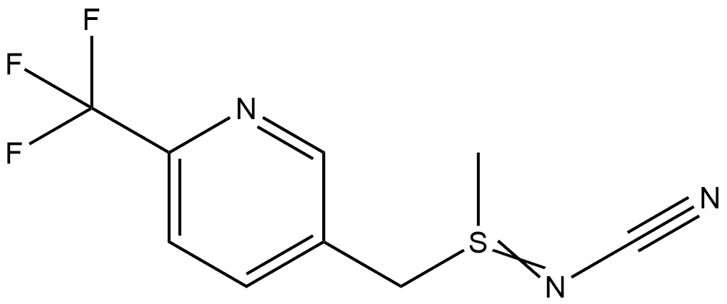 Cyanamide, N-[methyl[[6-(trifluoromethyl)-3-pyridinyl]methyl]-λ4-sulfanylidene]- Structure