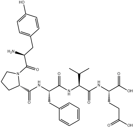 L-Tyr-L-Pro-L-Phe-L-Val-L-Glu-OH Structure