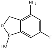 2,1-Benzoxaborol-4-amine, 6-fluoro-1,3-dihydro-1-hydroxy- 化学構造式