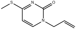 2(1H)-Pyrimidinone, 4-(methylthio)-1-(2-propen-1-yl)- Struktur