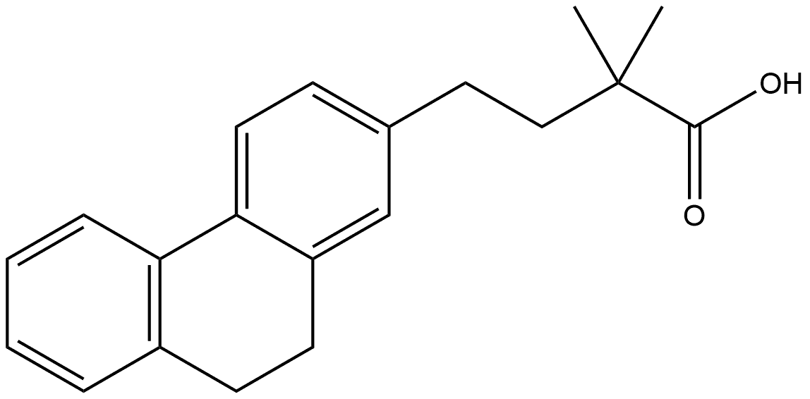 2-Phenanthrenebutanoic acid, 9,10-dihydro-α,α-dimethyl- Structure