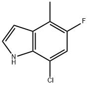 7-氯-5-氟-4-甲基-1H-吲哚, 948581-71-3, 结构式