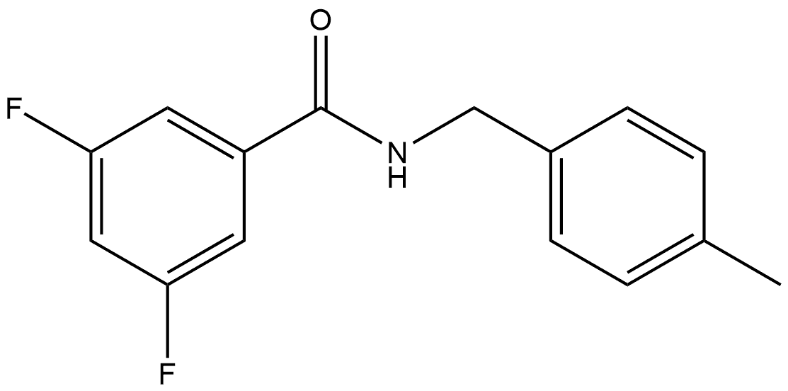 3,5-Difluoro-N-[(4-methylphenyl)methyl]benzamide Structure