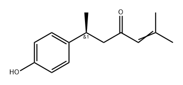 6-(4-Hydroxyphenyl)-2-methylhept-2-en-4-one 化学構造式