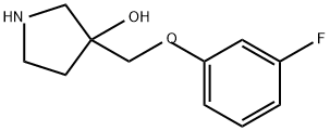3-Pyrrolidinol, 3-[(3-fluorophenoxy)methyl]- Structure