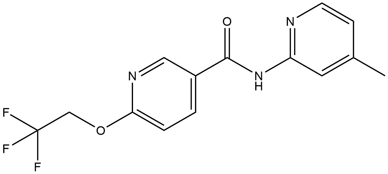 N-(4-Methyl-2-pyridinyl)-6-(2,2,2-trifluoroethoxy)-3-pyridinecarboxamide Structure