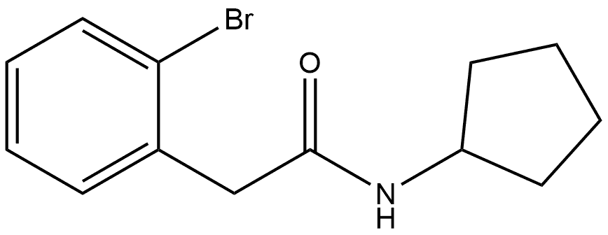 2-Bromo-N-cyclopentylbenzeneacetamide Struktur