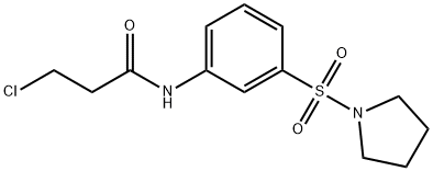 3-氯-N-[3-(吡咯烷-1-磺酰基)苯基]丙酰胺 结构式