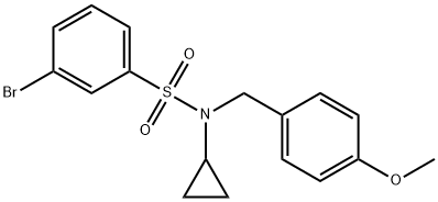 3-Bromo-N-cyclopropyl-N-(4-methoxybenzyl)benzenesulfonamide Structure