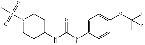 Urea, N-[1-(methylsulfonyl)-4-piperidinyl]-N'-[4-(trifluoromethoxy)phenyl]- Structure