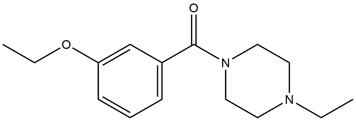 (3-Ethoxyphenyl)(4-ethyl-1-piperazinyl)methanone 结构式