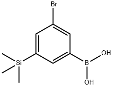 Boronic acid, B-[3-bromo-5-(trimethylsilyl)phenyl]- Structure