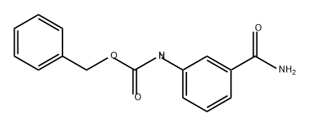 Carbamic acid, N-[3-(aminocarbonyl)phenyl]-, phenylmethyl ester 化学構造式