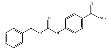 Carbamic acid, N-[4-(aminothioxomethyl)phenyl]-, phenylmethyl ester Structure