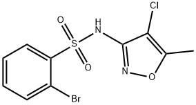 Benzenesulfonamide, 2-bromo-N-(4-chloro-5-methyl-3-isoxazolyl)- Struktur