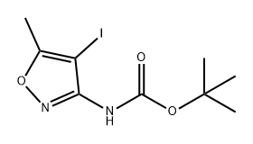 (4-碘-5-甲基异噁唑-3-基)氨基甲酸叔丁酯 结构式