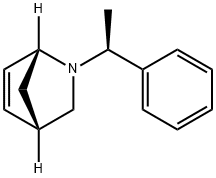 2-Azabicyclo[2.2.1]hept-5-ene, 2-[(1S)-1-phenylethyl]-, (1R,4S)- Struktur