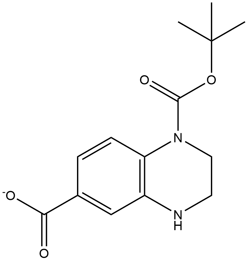 3,4-Dihydro-2H-quinoxaline-1,6-dicarboxylic acid 1-tert-butyl ester Structure