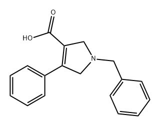 1H-Pyrrole-3-carboxylic acid, 2,5-dihydro-4-phenyl-1-(phenylmethyl)-,951742-95-3,结构式