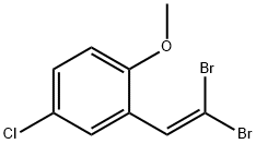 Benzene, 4-chloro-2-(2,2-dibromoethenyl)-1-methoxy- Structure