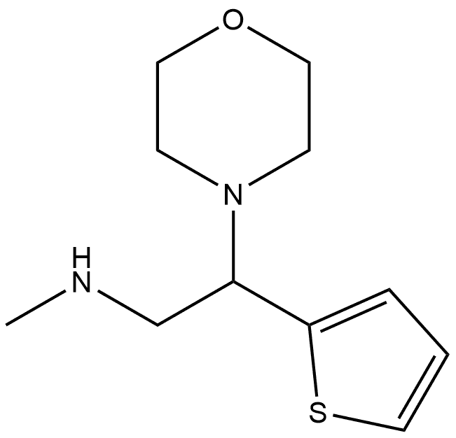 甲基[2-(吗啉-4-基)-2-(噻吩-2-基)乙基]胺, 951903-69-8, 结构式