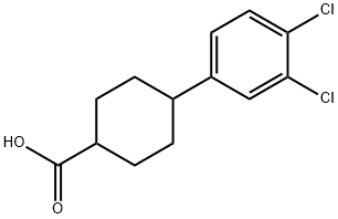 Cyclohexanecarboxylic acid, 4-(3,4-dichlorophenyl)- 结构式