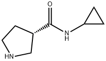 3-Pyrrolidinecarboxamide, N-cyclopropyl-, (3S)- Structure