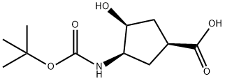 Cyclopentanecarboxylic acid, 3-[[(1,1-dimethylethoxy)carbonyl]amino]-4-hydroxy-, (1S,3R,4S)-