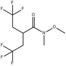 Butanamide, 4,4,4-trifluoro-N-methoxy-N-methyl-2-(2,2,2-trifluoroethyl)- 化学構造式