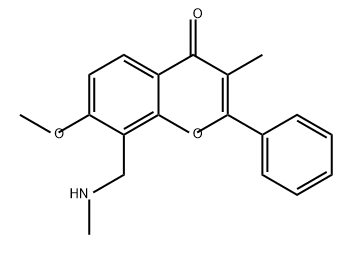 4H-1-Benzopyran-4-one, 7-methoxy-3-methyl-8-[(methylamino)methyl]-2-phenyl-|二甲弗林杂质6