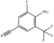 Benzonitrile, 4-amino-3-fluoro-5-(trifluoromethyl)- Structure