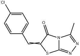 Thiazolo[2,3-c]-1,2,4-triazol-5(6H)-one, 6-[(4-chlorophenyl)methylene]-3-methyl- 结构式