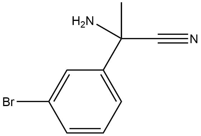 Benzeneacetonitrile, α-amino-3-bromo-α-methyl- Structure