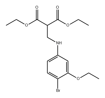 Propanedioic acid, 2-[[(4-bromo-3-ethoxyphenyl)amino]methyl]-, 1,3-diethyl ester,953803-83-3,结构式