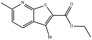 Ethyl 3-Bromo-6-methylthieno[2,3-b]pyridine-2-carboxylate 化学構造式