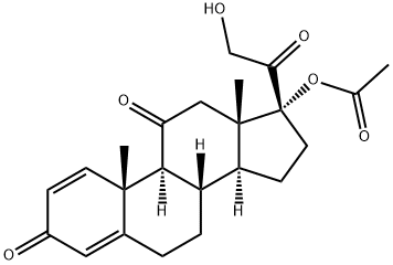 Pregna-1,4-diene-3,11,20-trione, 17-(acetyloxy)-21-hydroxy- Structure