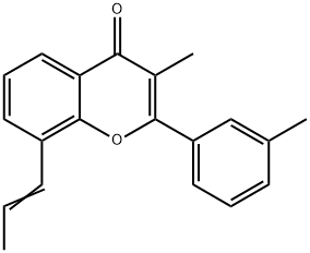 3-Methyl-8-(prop-1-en-1-yl)-2-(m-tolyl)-4H-chromen-4-one Struktur