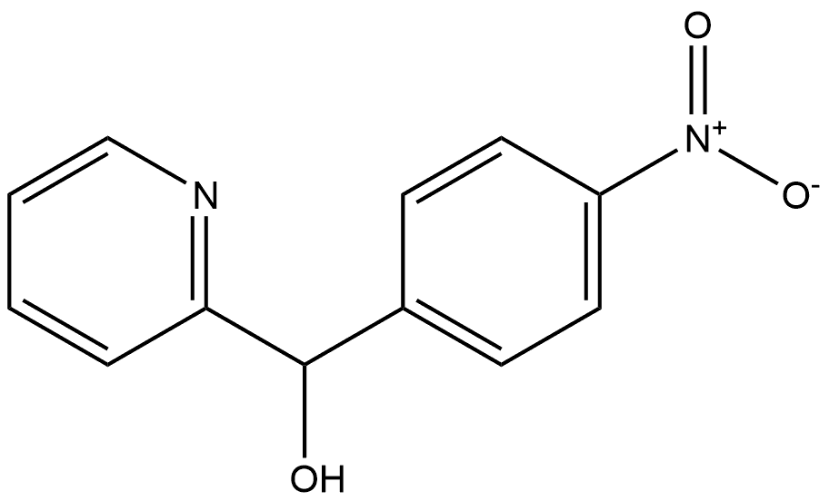 2-Pyridinemethanol, α-(4-nitrophenyl)- 化学構造式