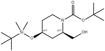 rel-1,1-Dimethylethyl (2R,4S)-4-[[(1,1-dimethylethyl)dimethylsilyl]oxy]-2-(hydroxymethyl)-1-piperidinecarboxylate|REL-1,1-二甲基乙基(2R,4S)-4-[(1,1-二甲基乙基)二甲基甲硅烷基]氧基]-2-(羟甲基)-1-哌啶羧酸酯