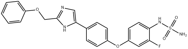 N-[2-Fluoro-4-[4-[2-(phenoxymethyl)-1H-imidazol-5-yl]phenoxy]phenyl]sulfamide Struktur