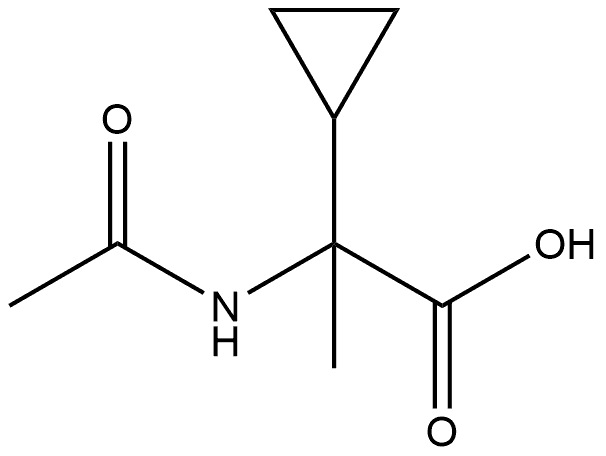 2-cyclopropyl-2-acetamidopropanoic acid Struktur
