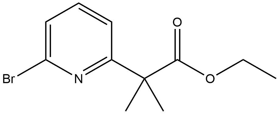 2-Pyridineacetic acid, 6-bromo-α,α-dimethyl-, ethyl ester Structure