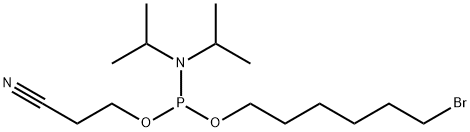 Phosphoramidous acid, N,N-bis(1-methylethyl)-, 6-bromohexyl 2-cyanoethyl ester Structure
