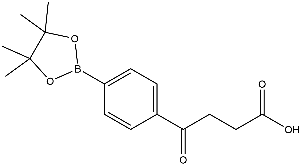 4-氧代-4-(4-(4,4,5,5-四甲基-1,3,2-二氧代硼烷-2-基)苯基)丁酸 结构式