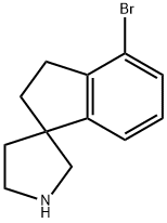 Spiro[1H-indene-1,3'-pyrrolidine], 4-bromo-2,3-dihydro- 结构式