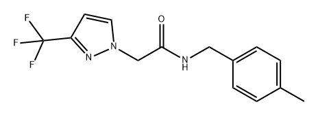 1H-Pyrazole-1-acetamide, N-[(4-methylphenyl)methyl]-3-(trifluoromethyl)- Structure