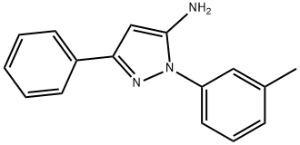 1H-Pyrazol-5-amine, 1-(3-methylphenyl)-3-phenyl- 化学構造式