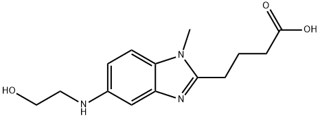 1H-Benzimidazole-2-butanoic acid, 5-[(2-hydroxyethyl)amino]-1-methyl- Structure